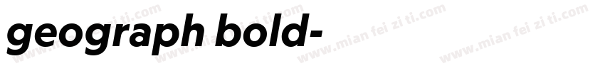 geograph bold字体转换